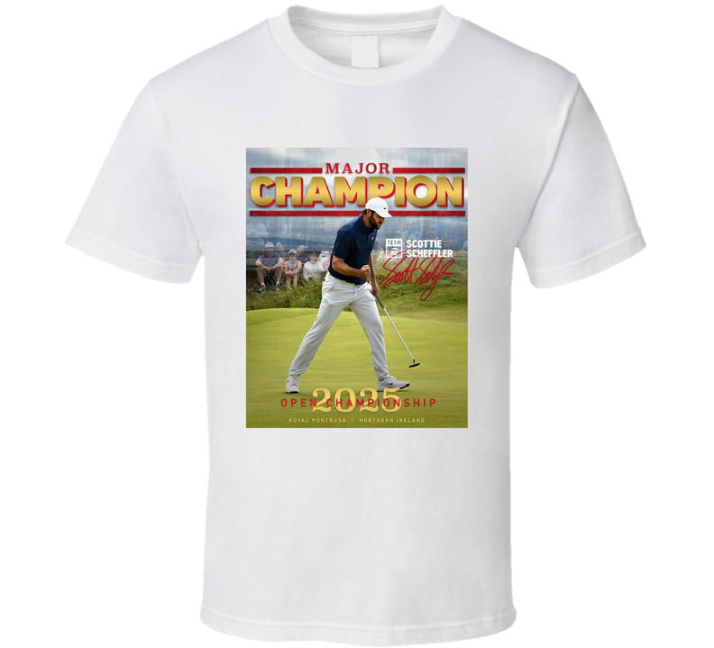 Scottie Scheffler Major Champion Golf Fan T Shirt