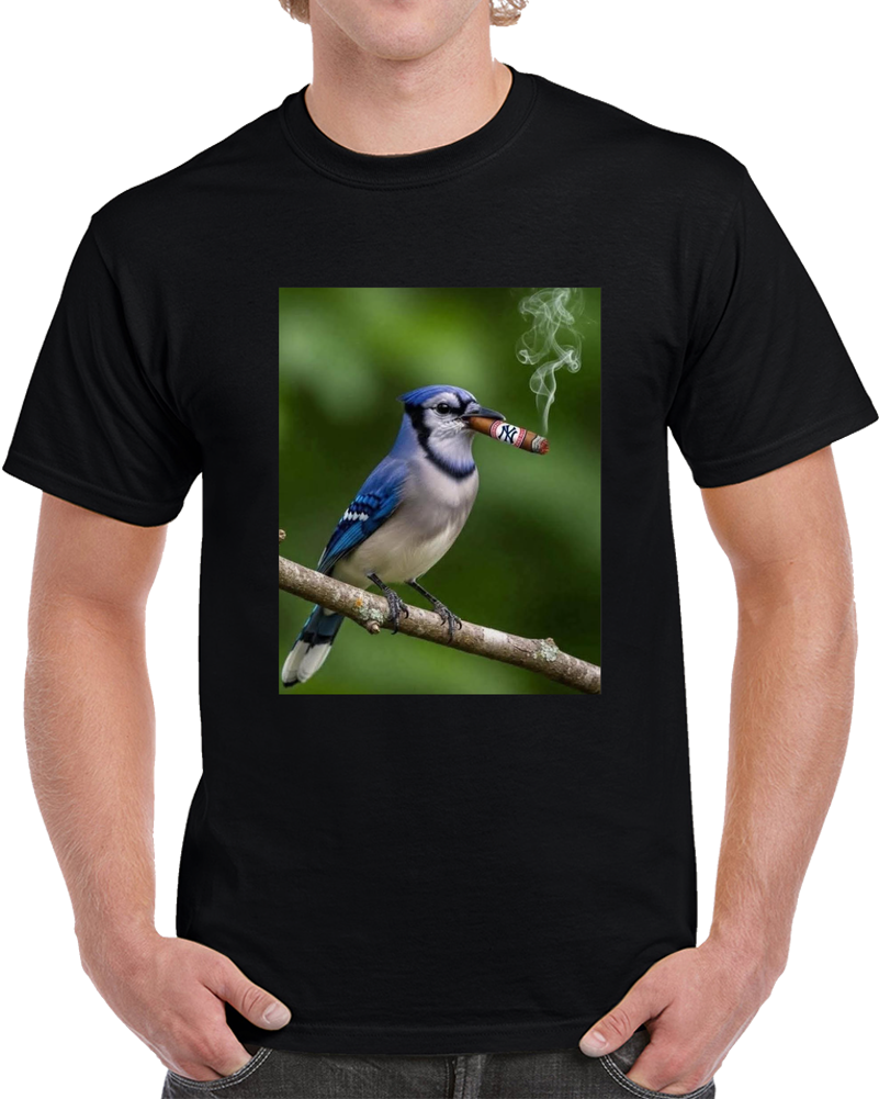 Blue Jay Smoking A Cigar Toronto Baseball Fan T Shirt Blue Jay Smoking A Cigar Toronto Baseball Fan T Shirt