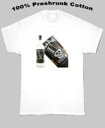 Black Death Vodka Bottle And Shot Glass T Shirt 20859