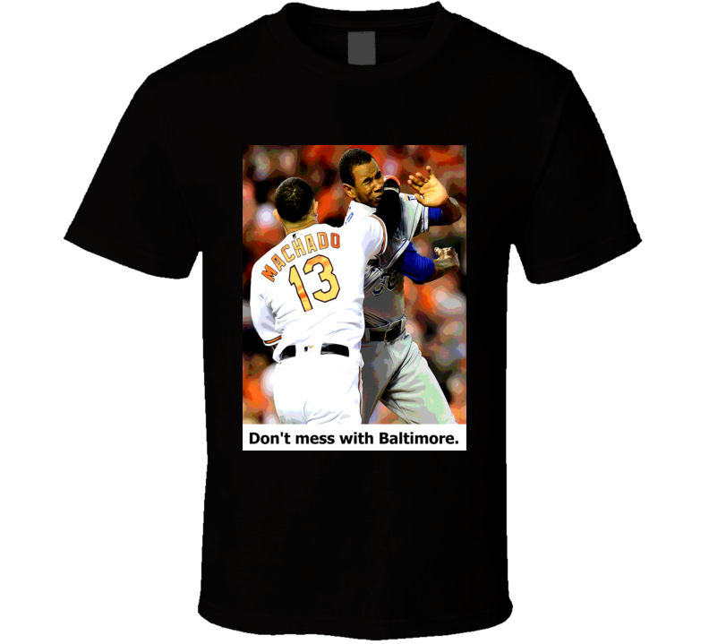 Baltimore Orioles Baseball Fan Don't Mess With Baltimore Machado Punching Ventura Cool Posterized Classic Worn Look T Shirt Baltimore Orioles Baseball Fan Don't Mess With Baltimore Machado Punching Ventura Cool Posterized Classic Worn Look T Shirt