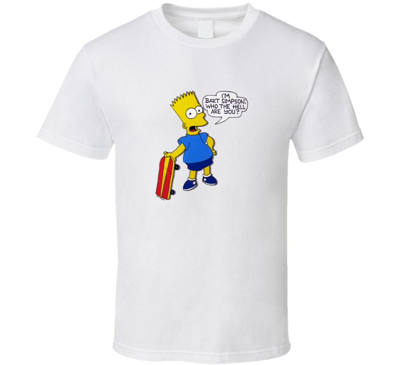 The Simpsons Hi I'm Bart Simpson Funny Classic T Shirt The Simpsons Hi I'm Bart Simpson Funny Classic T Shirt