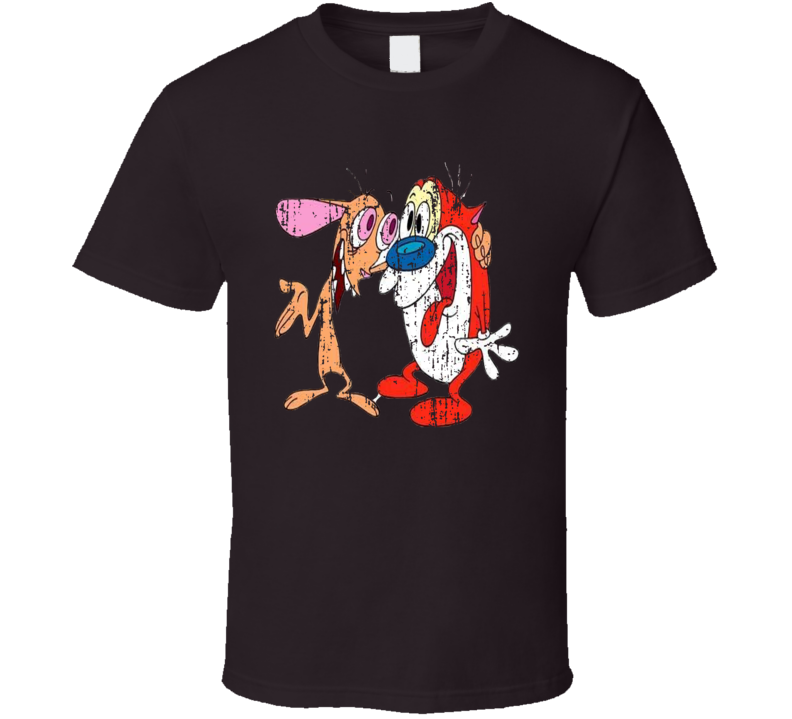 Ren and Stimpy Best Retro Cartoon Character Aged Look Gift T Shirt Ren and Stimpy Best Retro Cartoon Character Aged Look Gift T Shirt