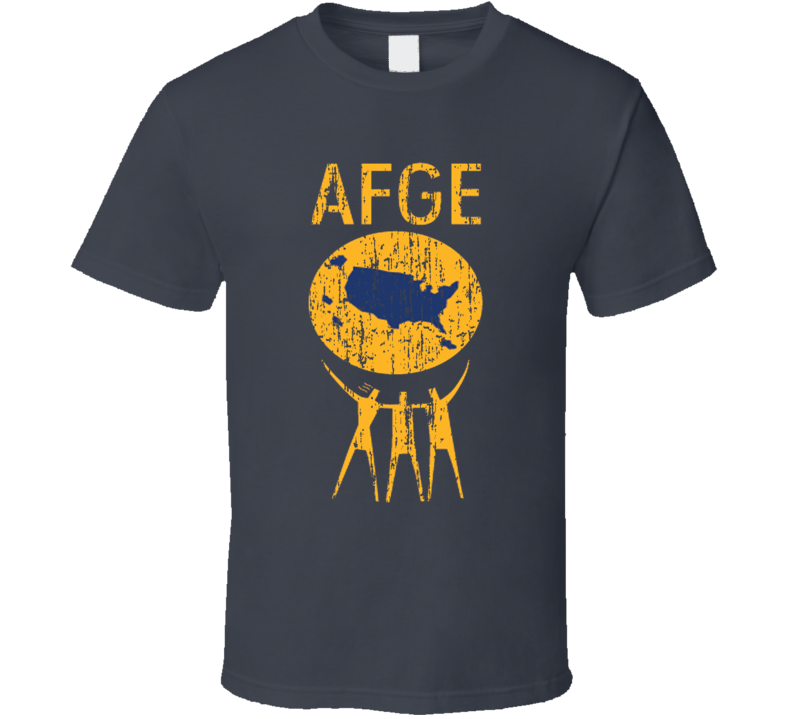 AFGE US Trade Unions Trendy Worn Look T Shirt AFGE US Trade Unions Trendy Worn Look T Shirt