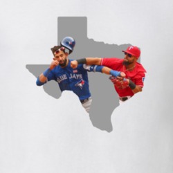 Texas Versus Toronto Baseball Rougned Odor Jose Bautista Punch Texas Baseball Fan T Shirt 22230484
