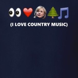 Emoji I Love Country Music Anti Hillary Clinton Funny Trendy Classic T Shirt 23244222