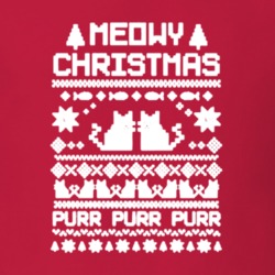 Meowy Christmas Cat Lover Purr Holiday Ugly Christmas Sweater Trendy Classic T Shirt 25238674