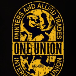 IUPAT US Trade Unions Trendy Worn Look T Shirt 26073463