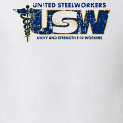 United Steelworkers US Trade Unions Trendy Worn Look T Shirt 26073582