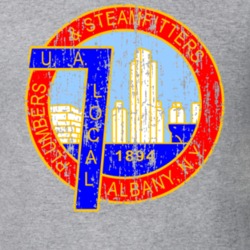 UA Local 7 US Trade Unions Trendy Worn Look T Shirt 26083118