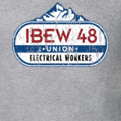 IBEW Local 48 US Trade Unions Trendy Worn Look T Shirt 26109466