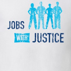 Jobs With Justice US Trade Unions Trendy Worn Look T Shirt 26122931
