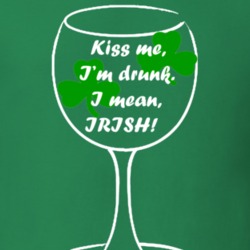 Kiss Me I'm Irish Funny Drunk St.Patrick's Day Cool Hipster T Shirt 26198429