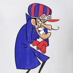 Dick Dastardly Retro Cartoon Character Worn Look Gift T Shirt 28091244