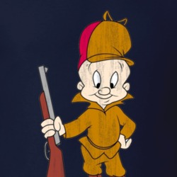 Elmer Fudd Looney Tunes Retro Cartoon Character Worn Look Gift T Shirt 28091450