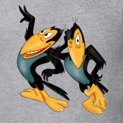 Heckle And Jeckle Retro Cartoon Character Worn Look Gift T Shirt 28091666
