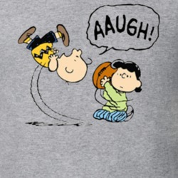 Funny Charlie Brown football kick Football T shirt 31368689
