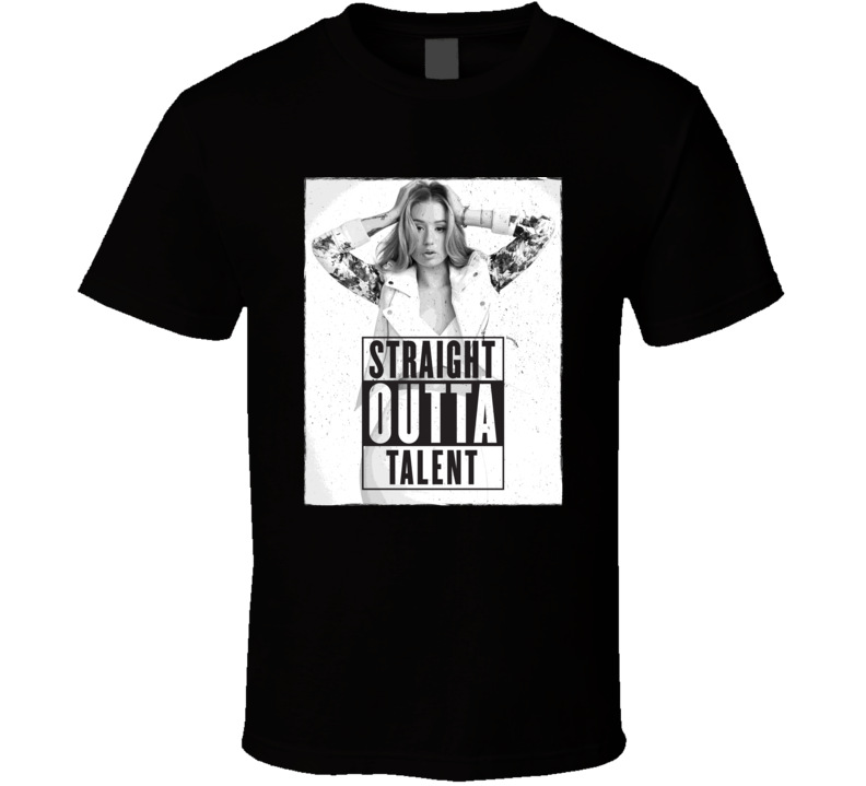 Straight Outta Talent Iggy Azalea Meme Worn Look Diss T Shirt