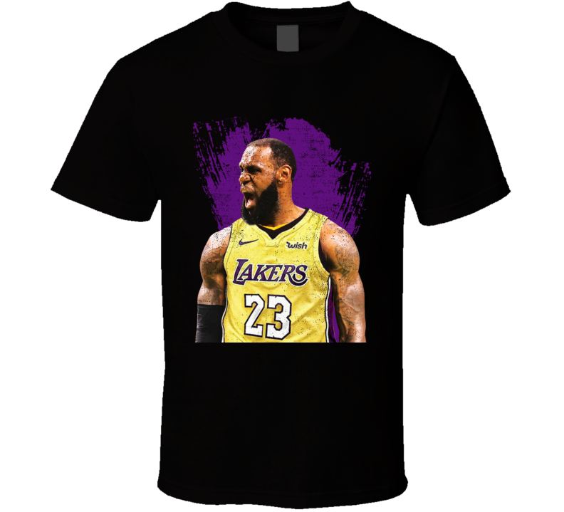 Lebron James Scream Los Angeles Lakers Basketball Fan T Shirt