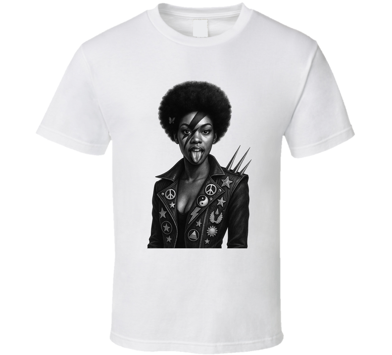 Fly Black Girl Power Punk Aesthetic Girls Rock T Shirt