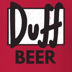 Simpsons Duff Beer Logo Worn Look T Shirt 14632808