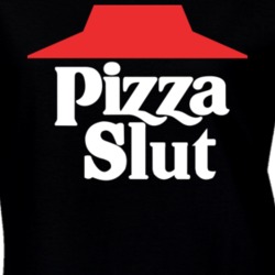 Pizza Slut Logo Black T Shirt 19104084