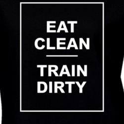 Eat Clean Train Dirty As Seen On Kaley Cuoco Fitness T Shirt 19637525