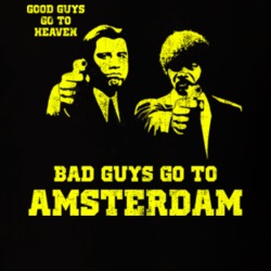 Pulp Fiction Bad Guys Go To Amsterdam Worn Look T Shirt 22666341