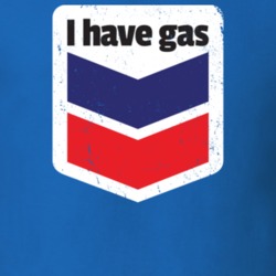 I Have Gas Chevron Logo Parody Worn Look T Shirt 22870310