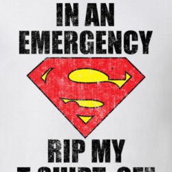 Superman In An Emergency Rip My T Shirt Off Worn Look 30821636