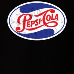 Pepsi Cola Old Logo Worn Look Black T Shirt 32645428