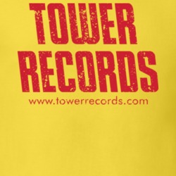 Tower Records Music Retro Logo Brand Worn Look T Shirt 34259086