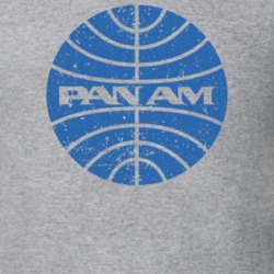 Pan Am Airlines Retro Logo Brand Worn Look T Shirt 34259088