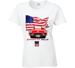 1962 Vette American Made Chevy Sports Car Classic Gift Ladies T Shirt 39017016