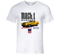 American Made 1972 Mustang Mach 1 Yellow Musclecar Gift T Shirt 39018051
