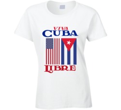 Viva Cuba Libre Free Cuba Freedom Protest Ladies T Shirt 39018233