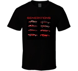 Generations Chevy Vettes C1 To C8 Sports Car American Gift T Shirt 39021667