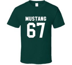 Mustang 67 Jersey Style 1967 Ponycar Gift Muscle T Shirt 39082333