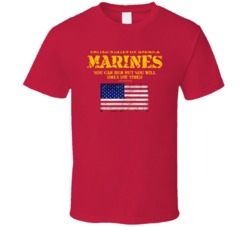 Marines You Can Run But You'll Only Die Tired Navy Gift Veteran T Shirt 39082952