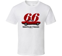 66 Mustang American Classic Red Ponycar Gift T Shirt 39159585