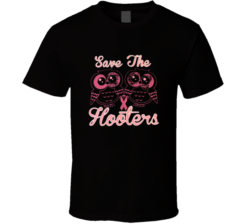 Save The Hooters Breast Cancer Awareness Owl T Shirt