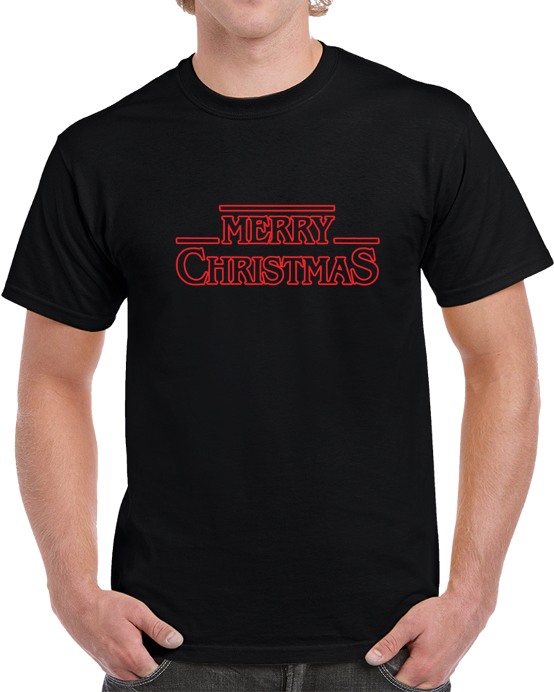 Merry Christmas Stranger Things Netflix Eleven Funny Holiday T Shirt