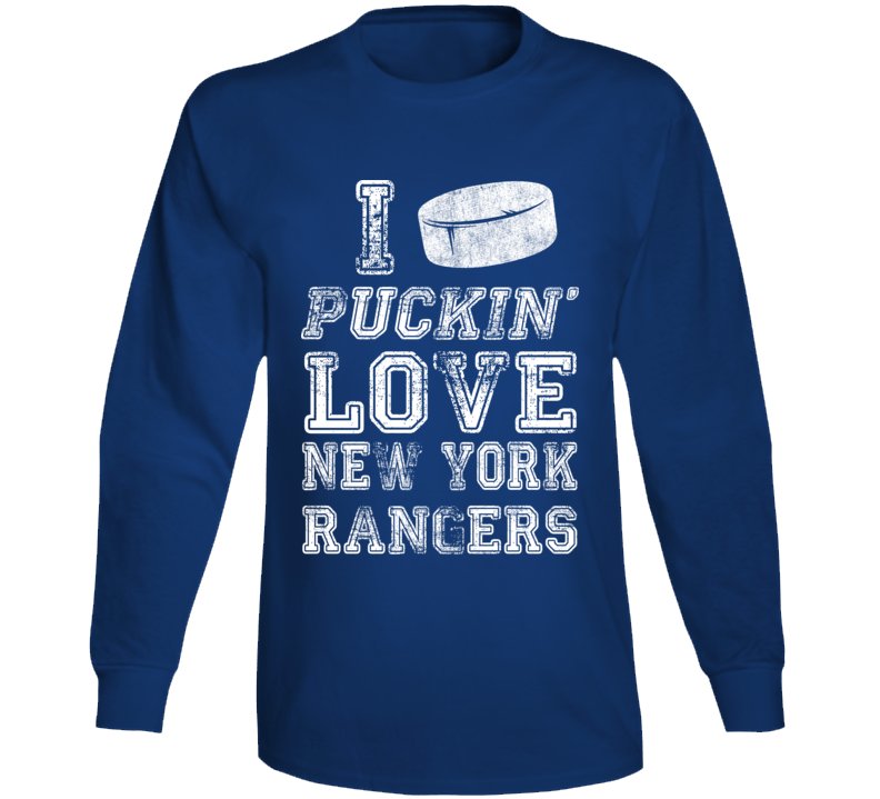 I Pucking Love New York Rangers Ice Hockey Fan Gift Long Sleeve