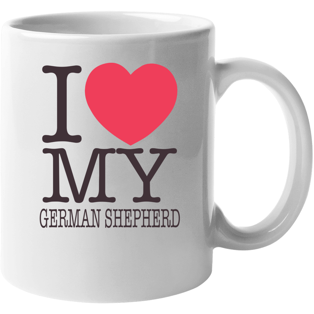 I Love My German Shepherd Dog Gift Mug