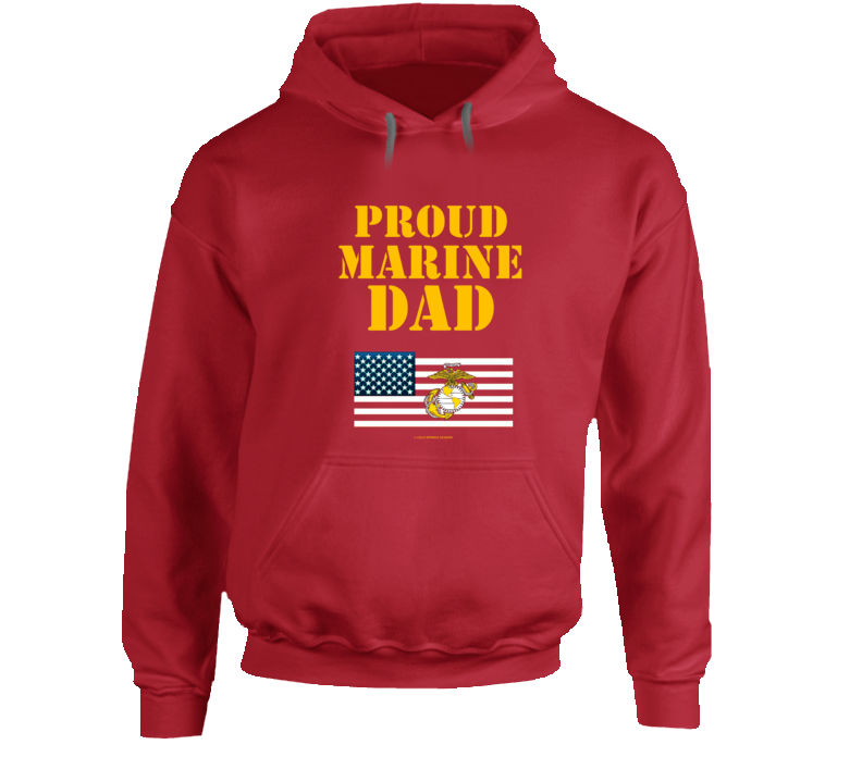 Proud Marine Dad Usmc Family Gift Hoodie