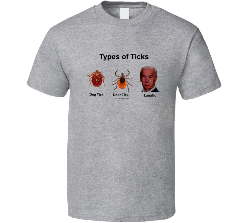 Types Of Ticks Funny Biden Lunatic Gift T Shirt