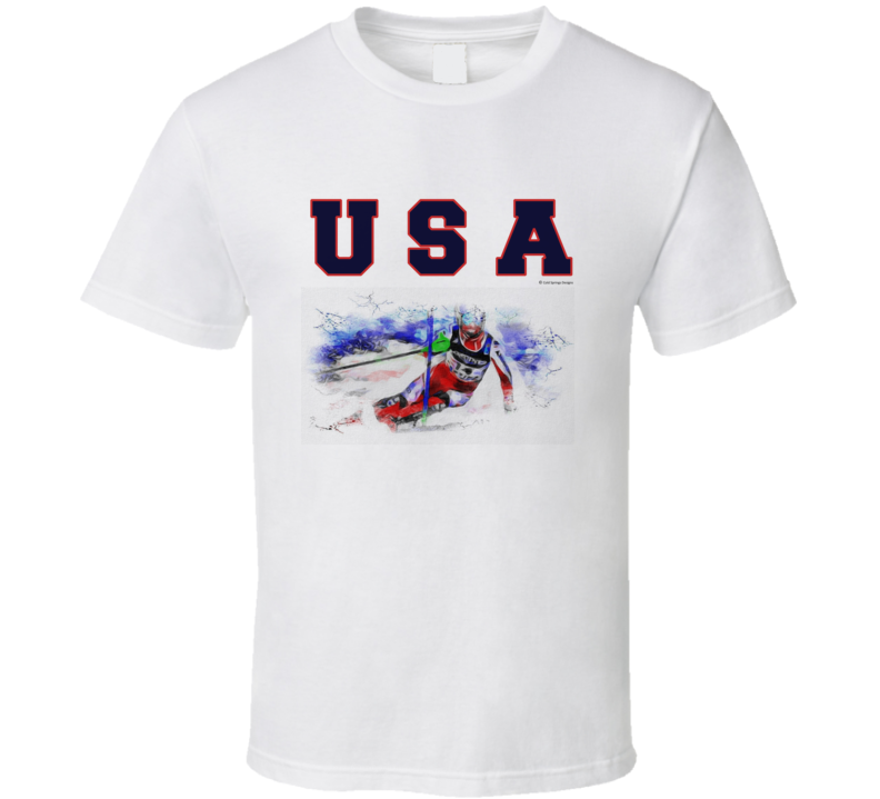 Usa Winter Games Ski Gold T Shirt Usa Winter Games Ski Gold T Shirt