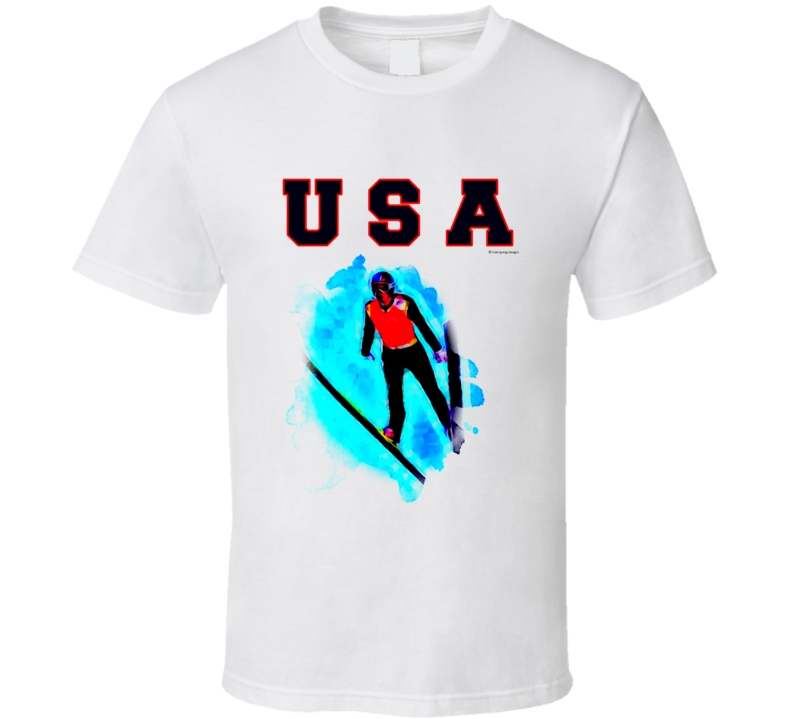 Usa Winter Games Ski Jumping Gold T Shirt Usa Winter Games Ski Jumping Gold T Shirt