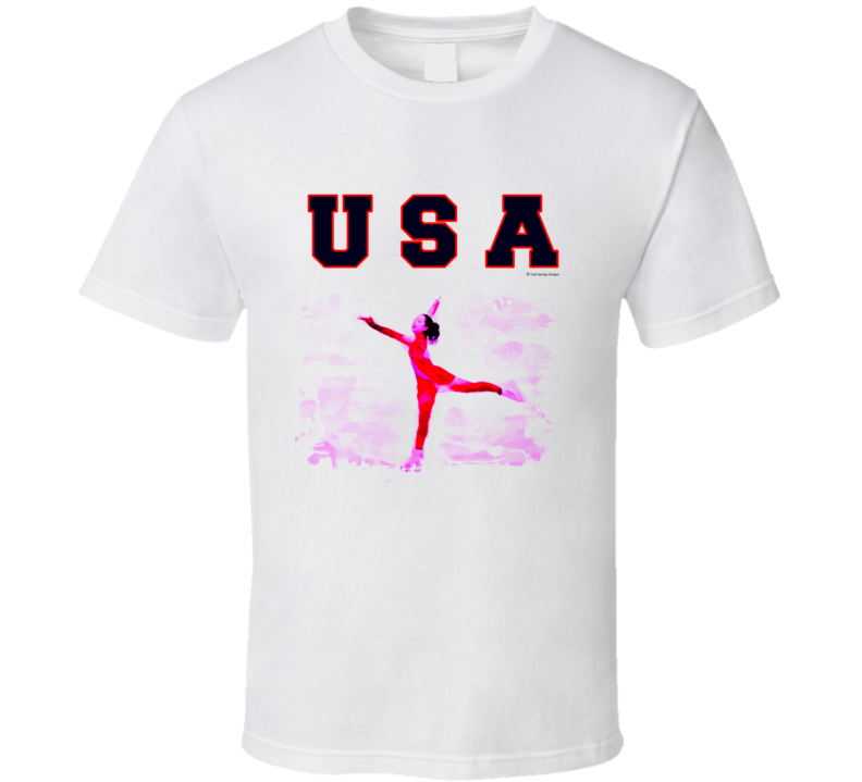 Usa Winter Games Figure Skater Gold Medal T Shirt Usa Winter Games Figure Skater Gold Medal T Shirt