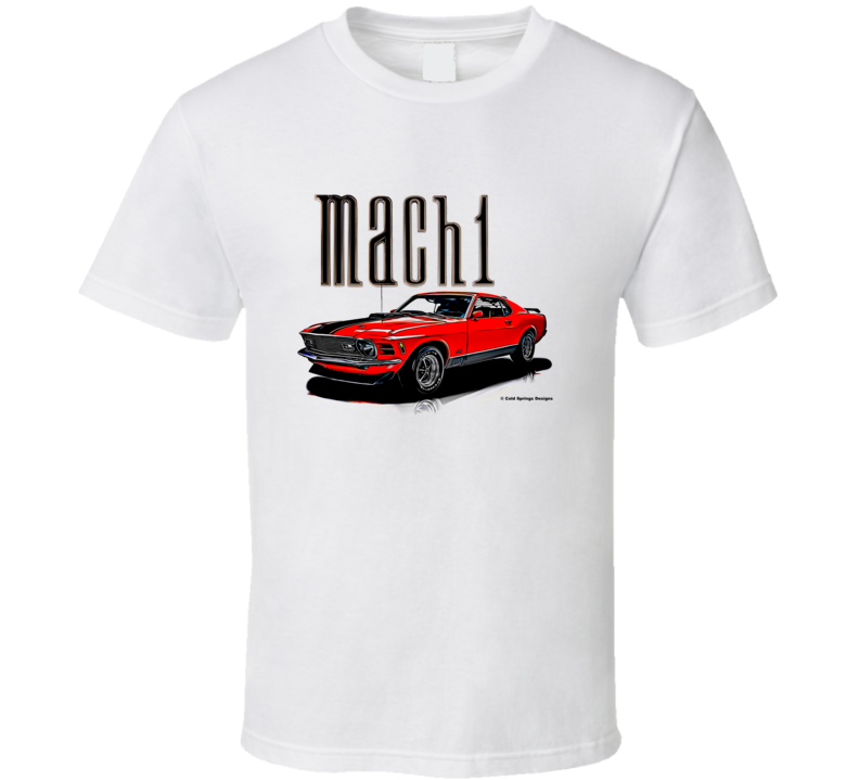 1970 Red Mustang Mach 1 Fastback Musclecar Gift T Shirt