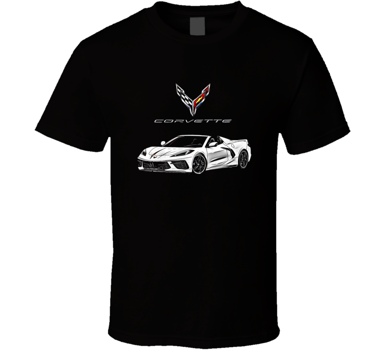 C8 White Vette Musclecar Supercar Hot Trending Gift T Shirt